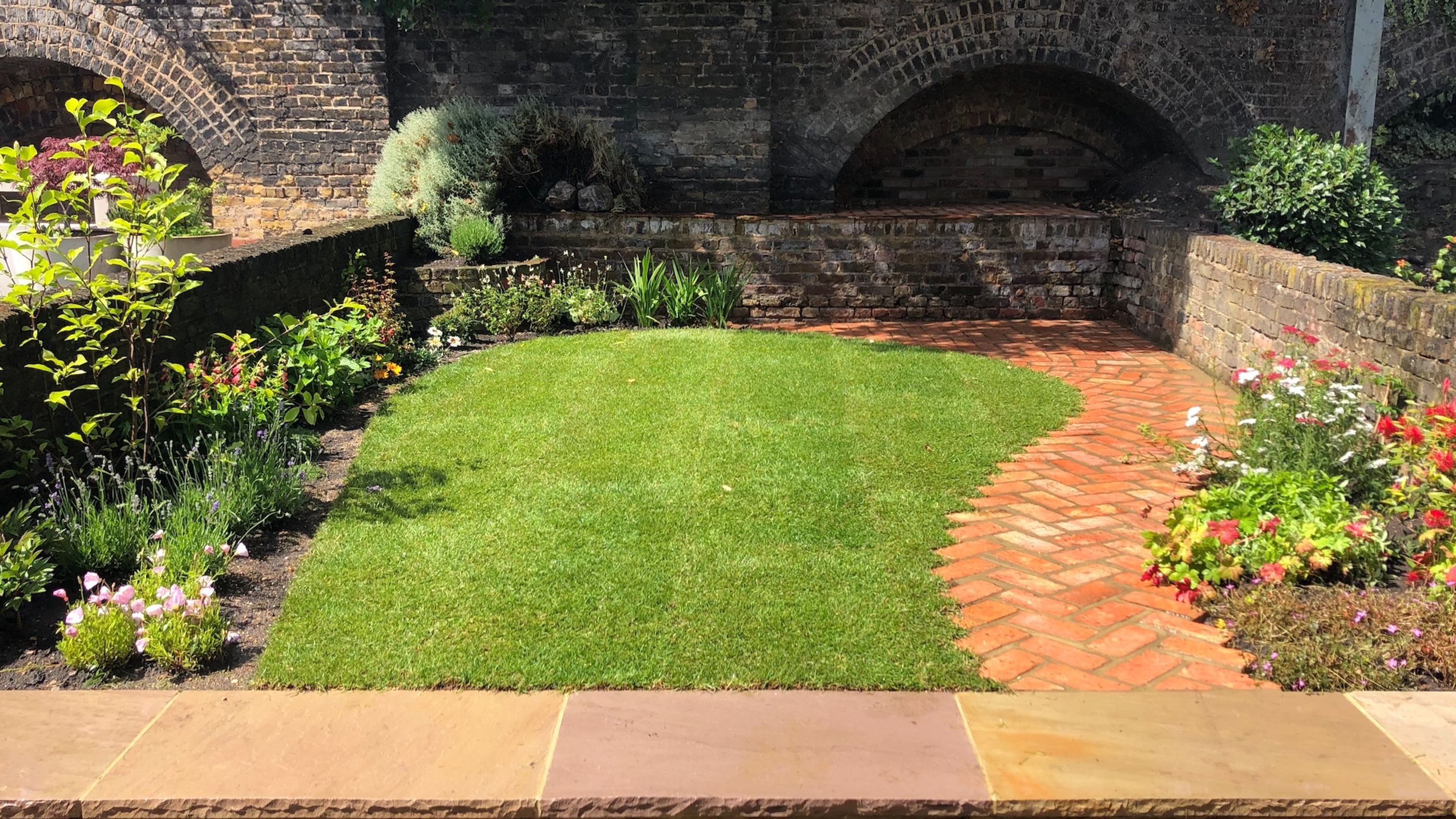 Completed South Facing Garden in Columbia Road, E2 East London