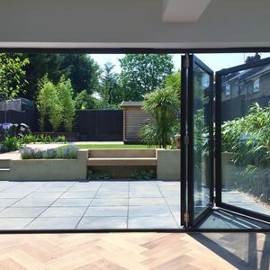 Garden Landscape and Build in Walthamstow East London with Soft Landscaping including Green Wall and Exotic Planting