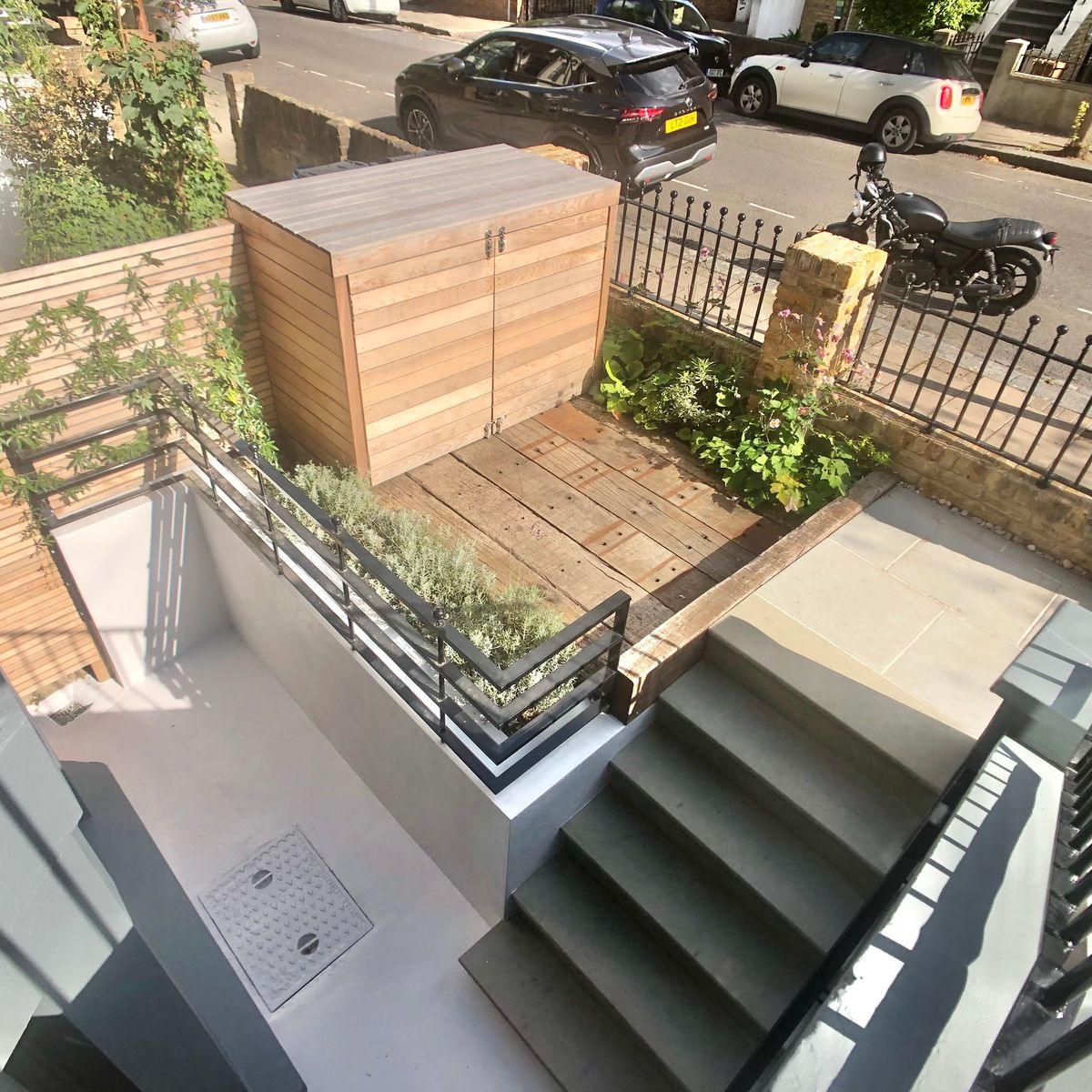 Overhead Shot of Victorian Front Garden Renovation